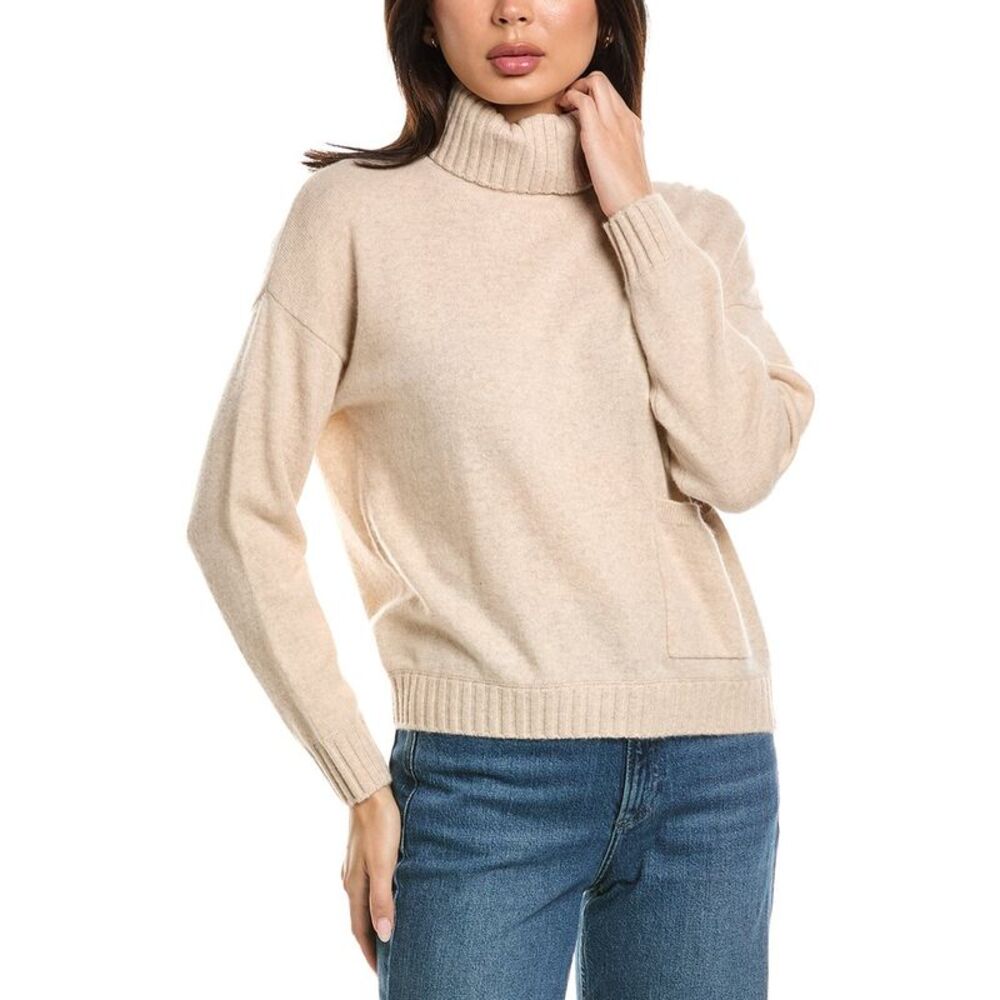 Brodie Cashmere Womens  Pippin Roll Neck 100% Cashmere Sweater, Red
